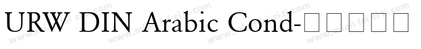 URW DIN Arabic Cond字体转换